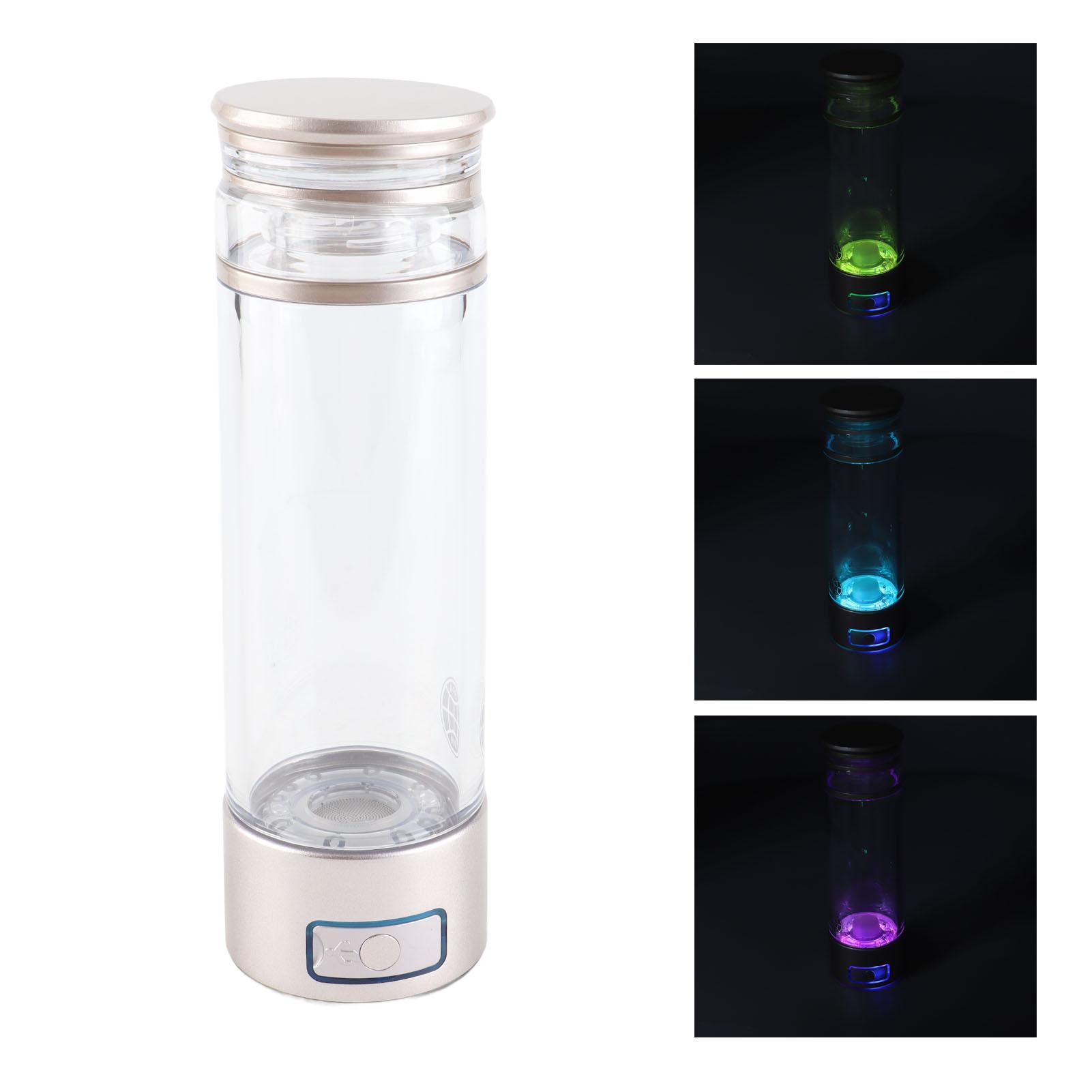 Hydrogen Generator Water Cup 5V 350ml PCTG Pt   2000 to 6000ppb Clear Hydrogen Rich Water Bottle for Home Fitness