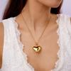 Fashion Heart Pendant Necklace Stainless Steel Geometric Chain For Women