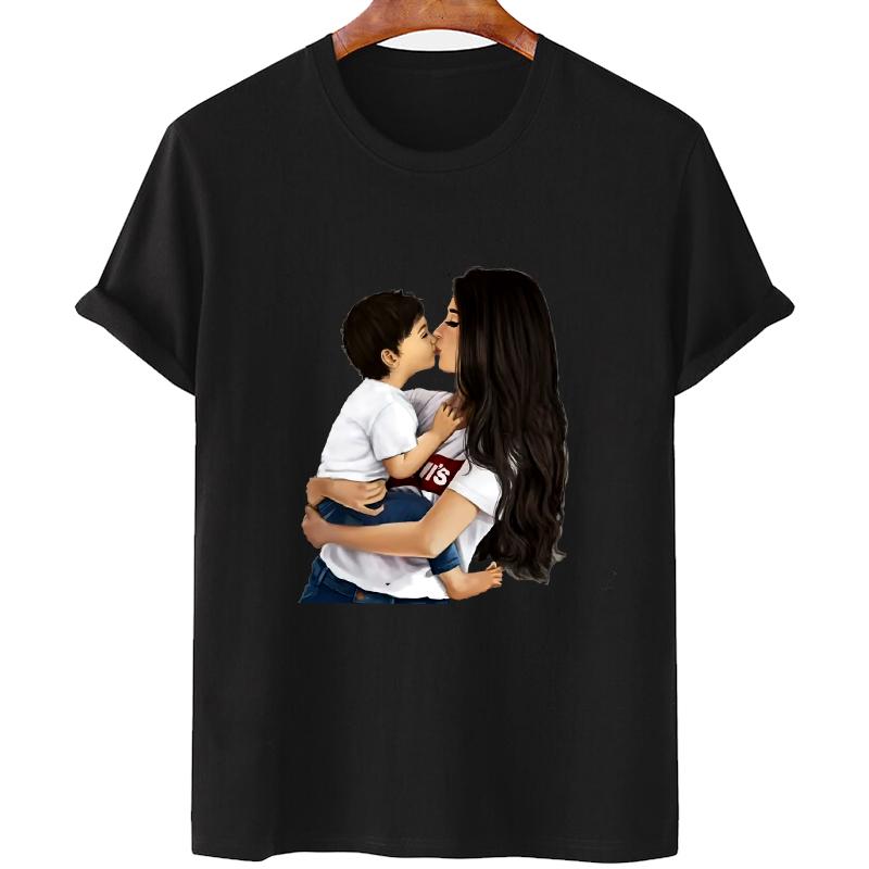 Mother S Love Female T-Shirt Women Son And Mom Summer Harajuku Women Clothes White