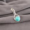 Blue Turquoise Handmade Gemstone Pendant , 925 Solid Sterling Silver Bohemian Jewelry Necklace, Attractive Silver Pendant Gift For Wife
