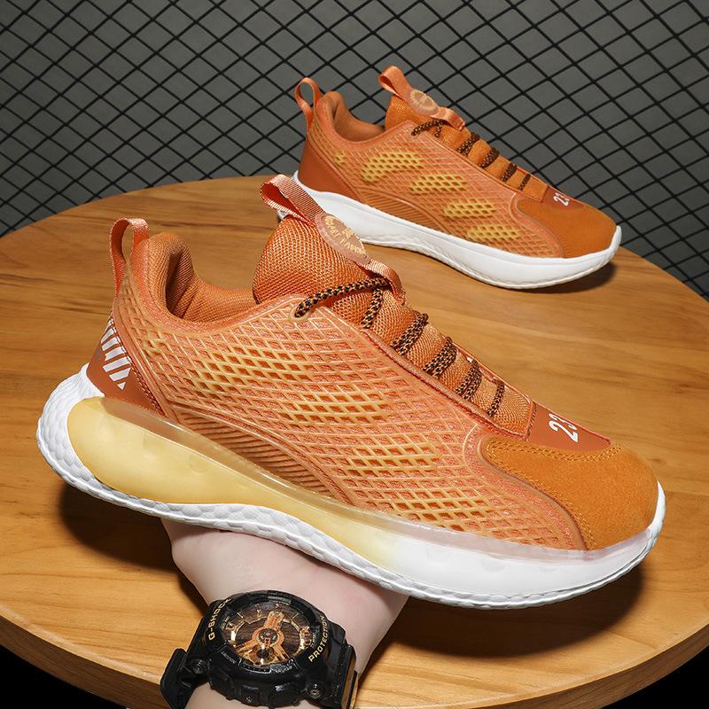 Men's shoes summer new men's popcorn breathable running sports shoes teen versatile casual dad shoes
