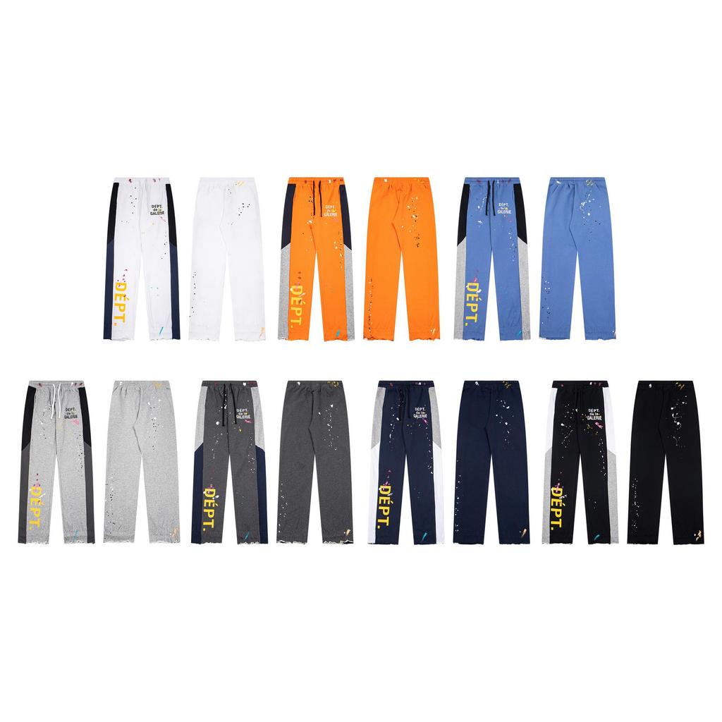 GALLERY DEPT Men's Classic Hand-Painted Splatter Graffiti Cotton Sweatpants