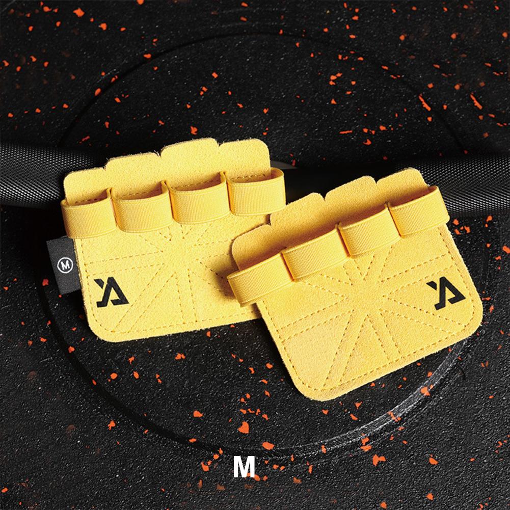 1 Pair Four-Finger Fitness Cowhide Gloves Anti-Slip Wear-Resistant Weightlifting Pull-Up Drag Sport Ware Fitness Accessories