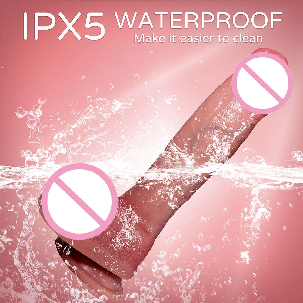 Realistický vibrátor dálkové ovládání vyhřívaný zasouvací dildo ženský orální sex masturbátor vaginální anální masážní přístroj sexuální hračky pro ženy