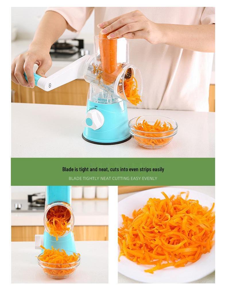 First-Gen Hand-Crank Multifunctional Vegetable Cutter & Grater