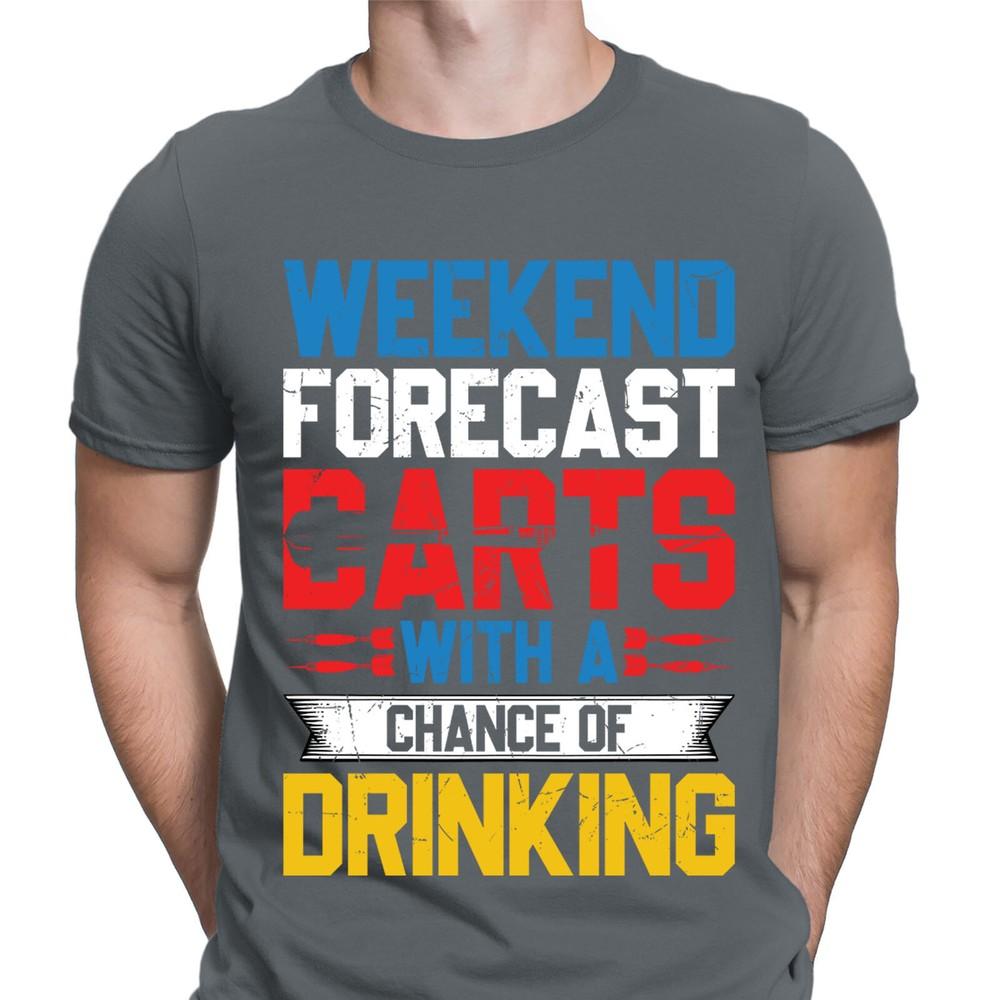 Weekend Forecast Darts With A Chance Of Drinking Funny Novelty Mens TShirts6NE