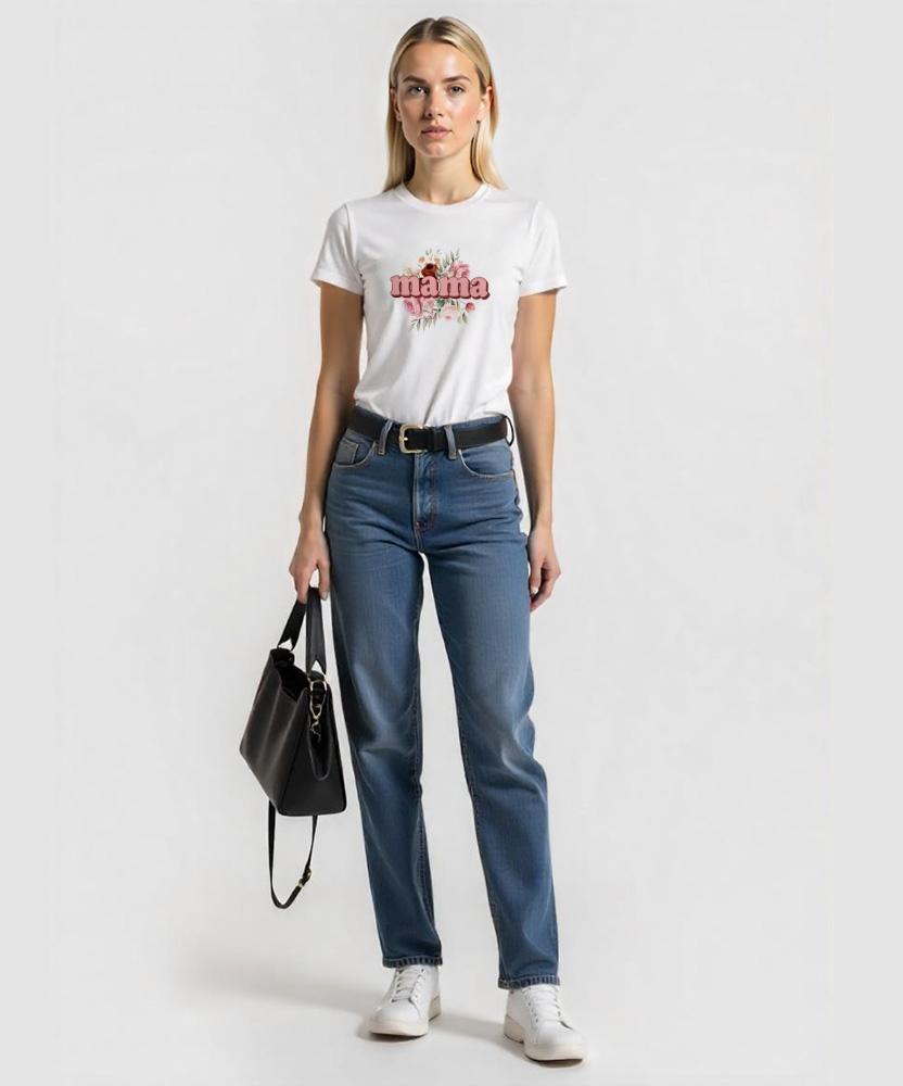 Geschenk für Mama Tailliertes Damen-T-Shirt 100% Baumwolle Atmungsaktiv Geschenke