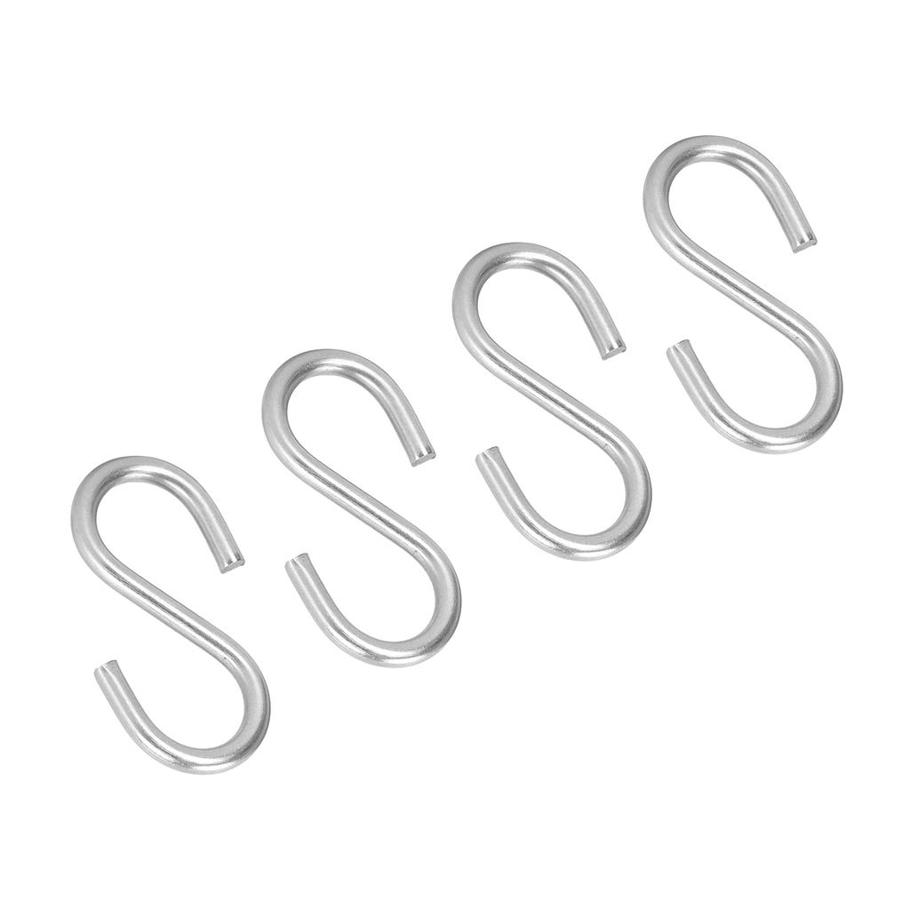 20 stk S-kroker Bærbare 304 Rustfritt Stål Metall Hengende Holder Organizer for Nøkkel Håndkle M3