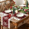 1PC Rectangular Festive Christmas Placemats Modern Home Use Table Mats Holiday Red Kitchen Printed Party Linen Dining 3 Styles