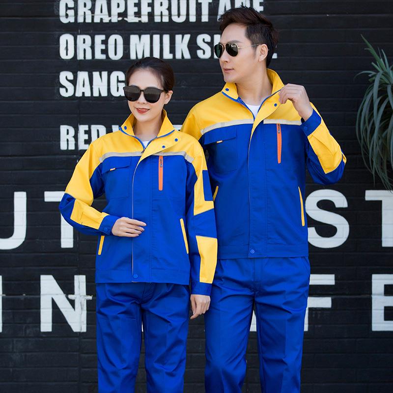 Dirt-Resistant Reflective Workwear Set for Autumn/Winter - Durable Clothing for Construction and Auto Repair