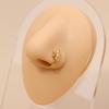 Classic Gold U-Shaped Rhinestone Non-Piercing Nose Ring: Butterfly, Moon, Crown, Heart Styles