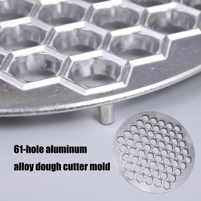 61 Hole Aluminum Alloy Dumpling Mould Press Professional Handmade Ravioli Maker For Home Restaurant Kitchens Use