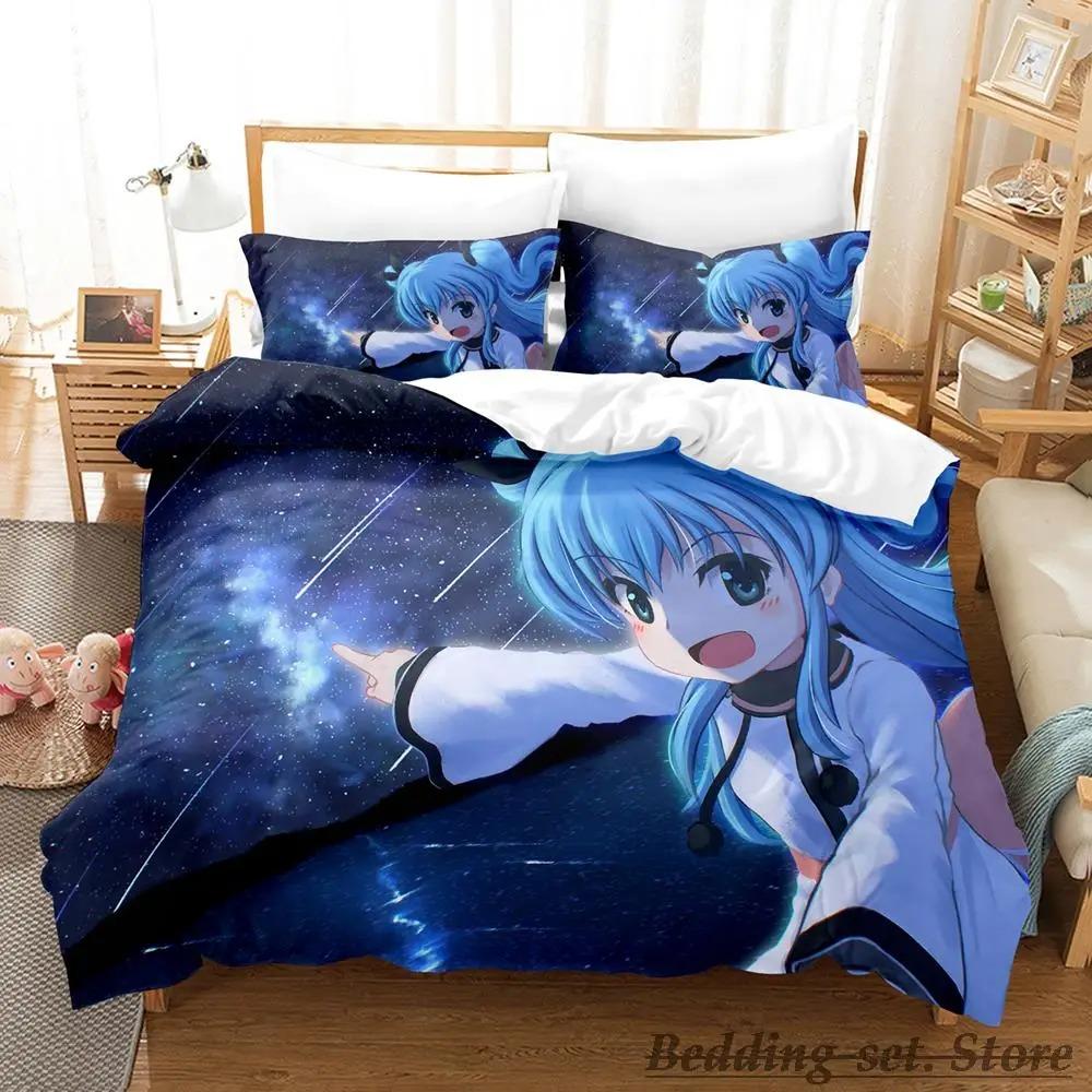 New Sora No Method Celestial Method Bedding Set Single Twin Full Queen King Size Bed Set Adult Kid Bedroom Duvetcover Sets Anime