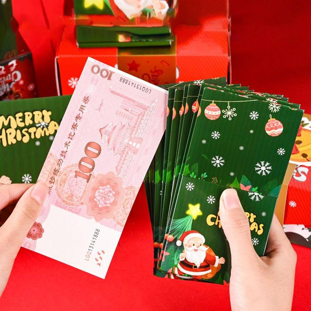 Christmas Cash Money Surprise Pop-up Gift Box Foldable Merry Christmas Money Cards Dispenser For Kids Adults Friends Family
