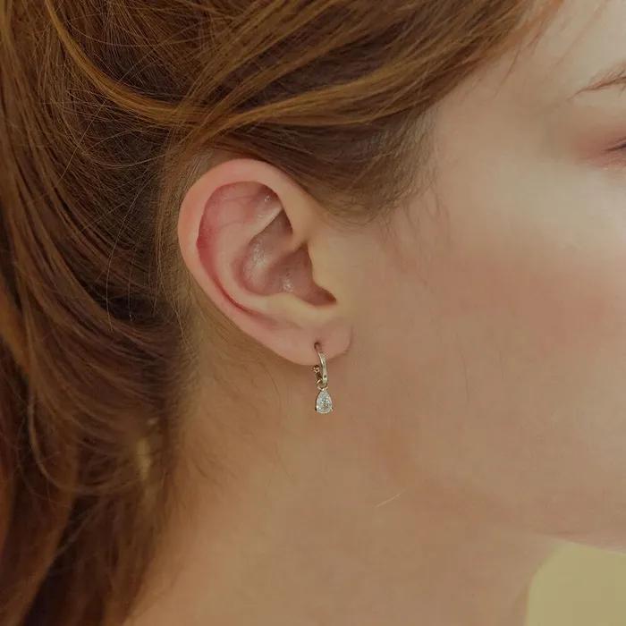 Teardrop Crystal Earrings (Silver 925) SHER0014