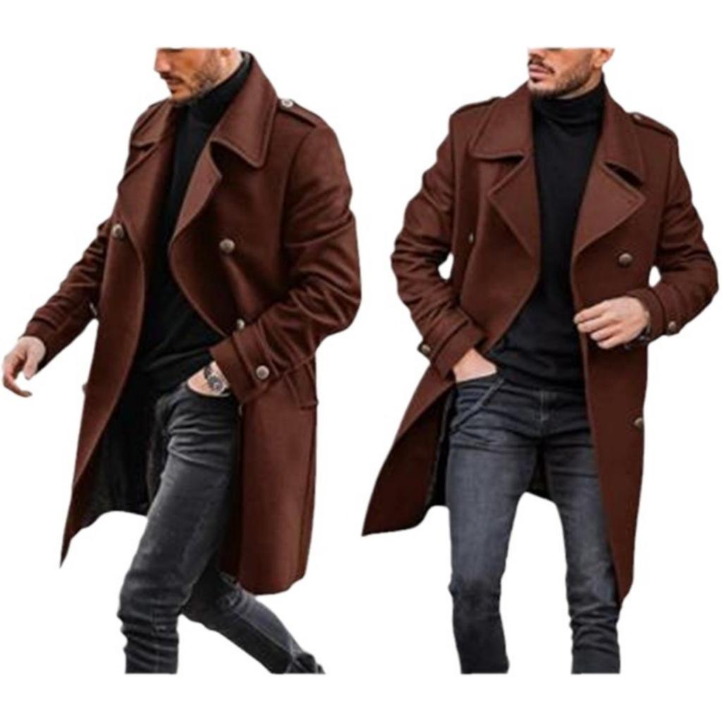 Thicken Warm Wool Blended Men's Overcoat Autumn Winter Casual Men Jacket Outerwear For Dropshipping Wholesale