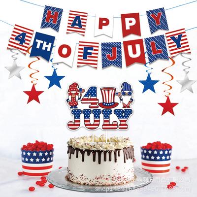 Independence Day Themed Party Supplies Independence Day Decoration Usa Flag Hanging Tablecloth Power Strip Celebration Arrangement