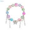 Korean Colorful Butterfly Bracelets Bead Tassel Bracelet For Women Fashion Sweet Versatile Accessory Wedding Birthday Jewelry
