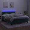 Maison Exclusive - Sommier à lattes de lit avec matelas LED Vert foncé 140x200 cm