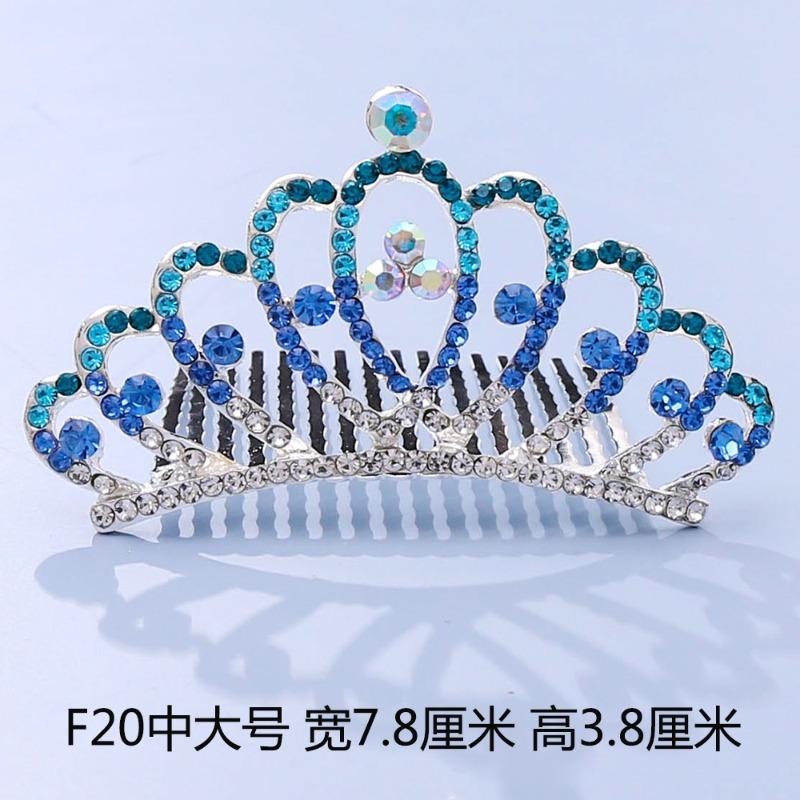 Crown Tiara Children's Princess Rhinestone Crown Hair Comb, Little Girl Birthday Gift Baby Hair Accessories Comb Accessories