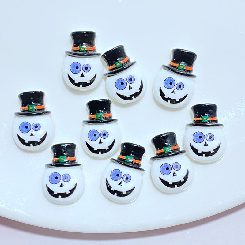 20Pcs New Mini Cute Cartoon Halloween Series Flat Back Resin Cabochons Scrapbooking DIY Jewelry Craft Decoration Accessorie