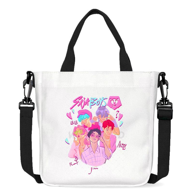 Anime Cartoon Print Office Worker Commuter Portable Messenger Bag Student Large Capacity Casual Handbag