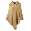 Women Cape Coat Solid Color Tassels Shawl Wrap Sweater Bohemian Style Spring Shawl Coat for Dating
