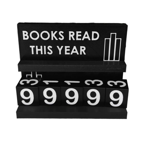 Book Read Counter Bookshelf Decoration Handmade Acrylic Book Read Counter This Year Tracker Reading Challenge Tracker Book Lovers Gift