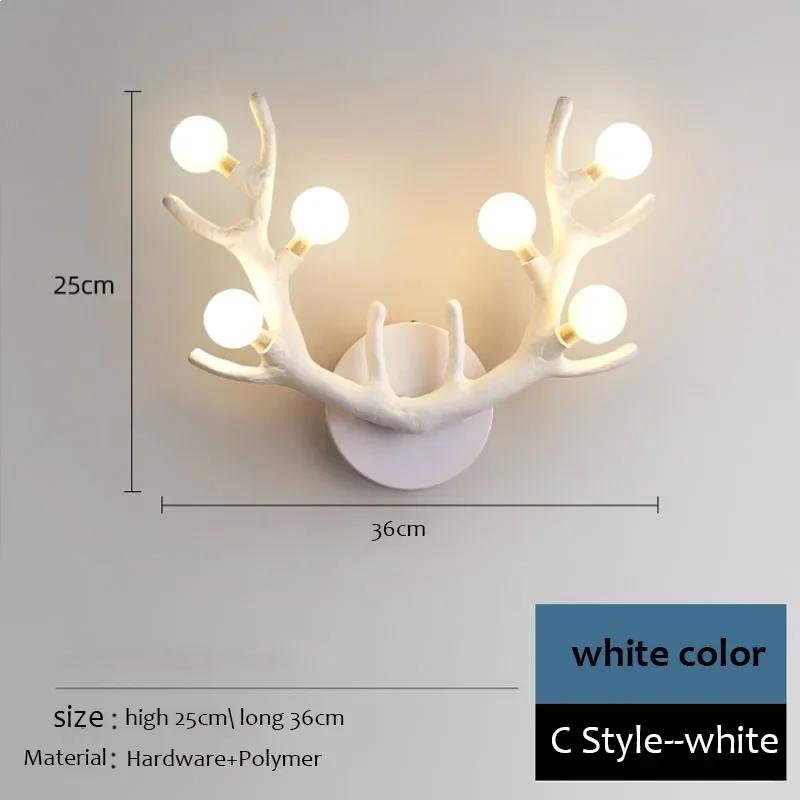 Nordic Creative Tree Branch Night Light Living Room TV Background Wall Lamp Modern and Simple Bedroom Retro Bedside Led Lighting