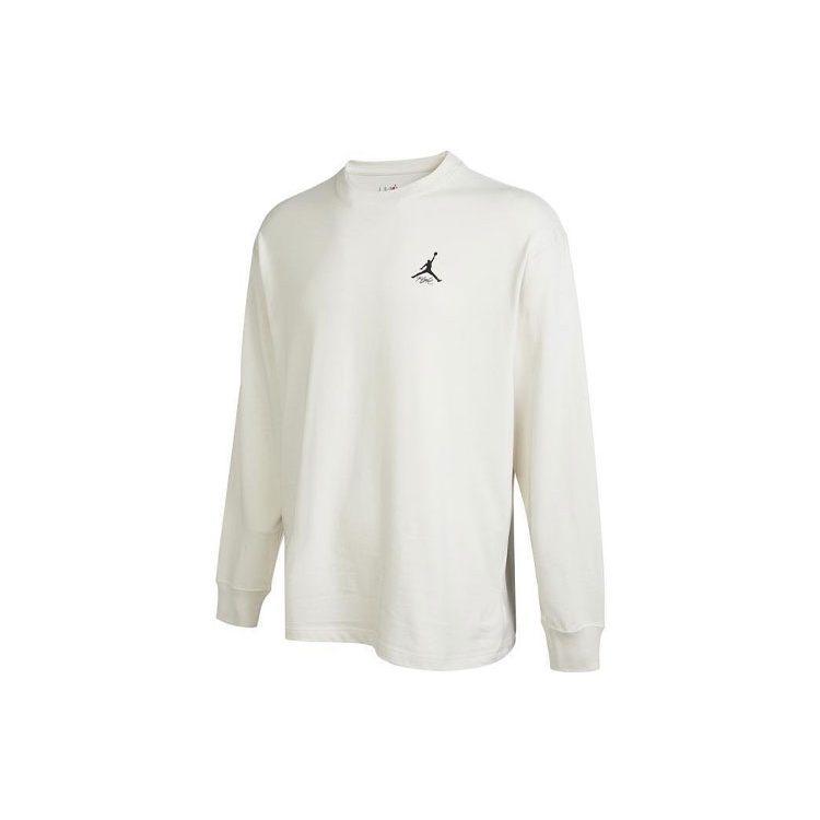 Jordan T Shirts Men's Beige Crew Neck Moderate Straight Fit DV8427-030