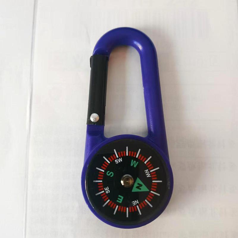 Portable Outdoor Multi-Functional Compass with Carabiner for Hiking