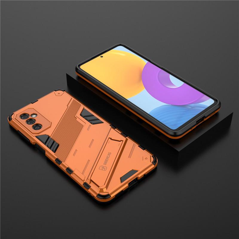 Чехол Armor Magnetic для Samsung Galaxy M52, противоударный защитный чехол-подставка для телефона Samsung M52 M 52 SM-M526B, задняя крышка For Galaxy M52 оранжевый