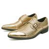 New Fashion Retro Glitter Charm Gold Silver Dress Shoes For Men Monk Strap Wedding Prom Formal Footwear Zapatos Hombre
