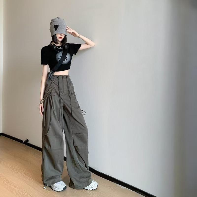 Amerikanische Trendige Arbeitskleidung Hosen für Damen Frühling und Herbst Neu Locker Lässig Schnelltrocknend Klein Fallschirmjäger