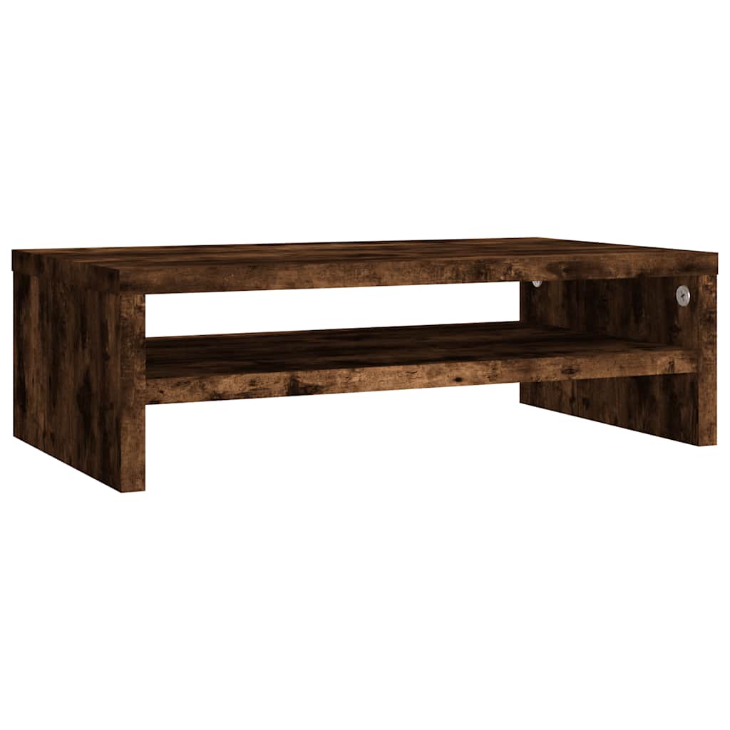 Monitor Stand Smoked Oak 42 X 24 X 13 Cm Engineered Wood
