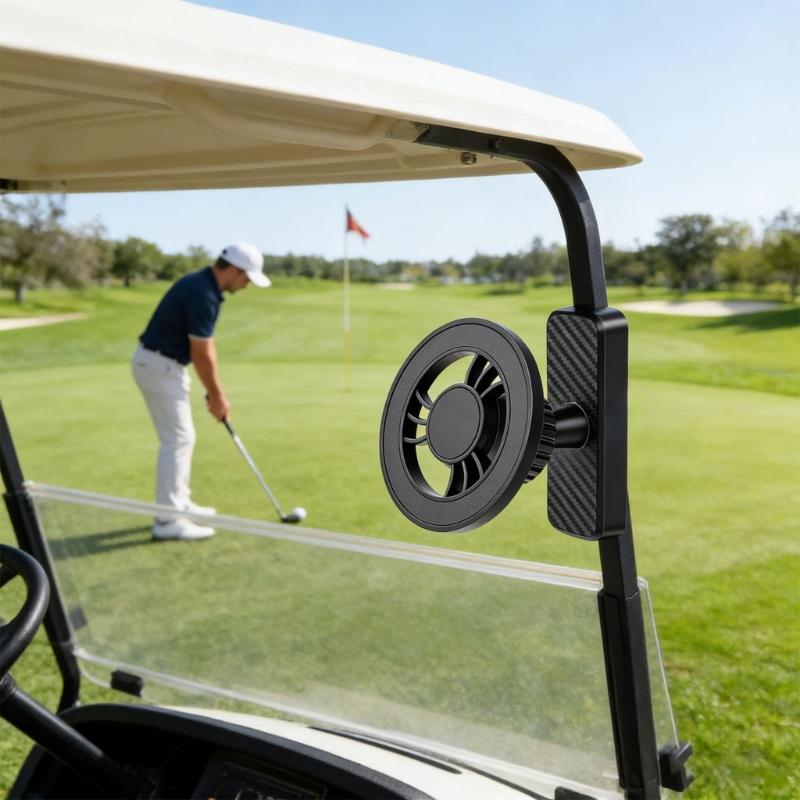 360 Degree Rotating Doble Side Magnetic Phone Mount Bracket for Golf Cart Universal Stand Holder for Most Mobile Phone
