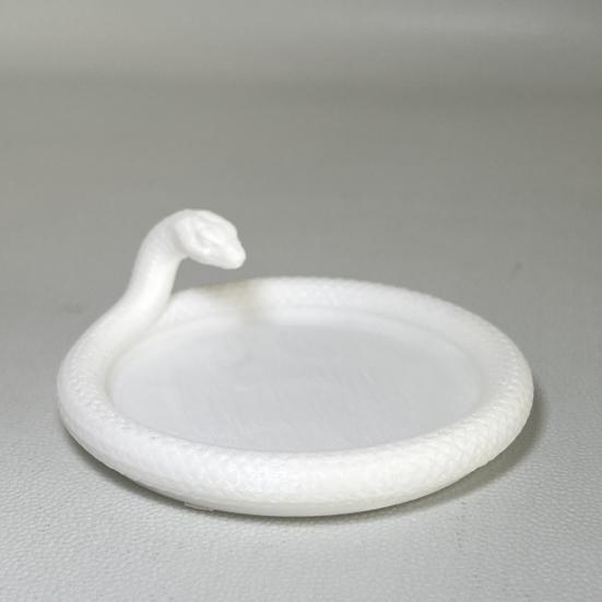 3D Printed Snake Tray Desktop Decorative Trinket Dish Multifunctional Jewelry Display Tray for Bracelet Earring Necklace