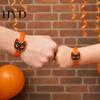 Colorful Cartoon Character Bracelets 2PCS Halloween Bracelets, Ghost/Pumpkin/Black Cat/Skull/Witch/Little Devil Shape, Adjustable Soft Silicone
