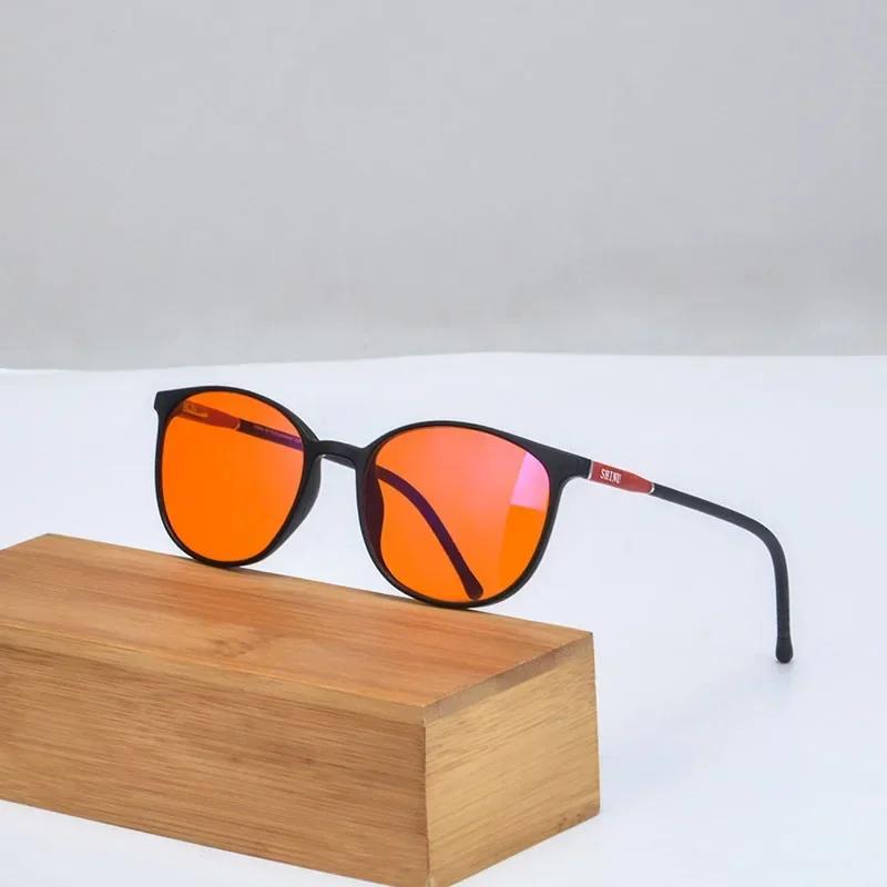 Dámské brýle s filtrem modrého světla Oranžové čočky Dámské brýle malé velikosti Vintage brýle Červené čočky pomáhají lépe spát