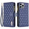 BINFEN COLOR BF Style-15 For iPhone 15 Pro Zipper Pocket Flip Case Wallet Phone Stand Shell Leather Cover