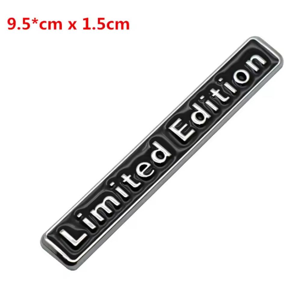 

3D Metal LIMITED EDITION Emblem Badge Car Sticker Decal Universal for BMW Honda Kawasaki Suzuki Opel Hyundai Ford 9.5x1.5cm Black Silver