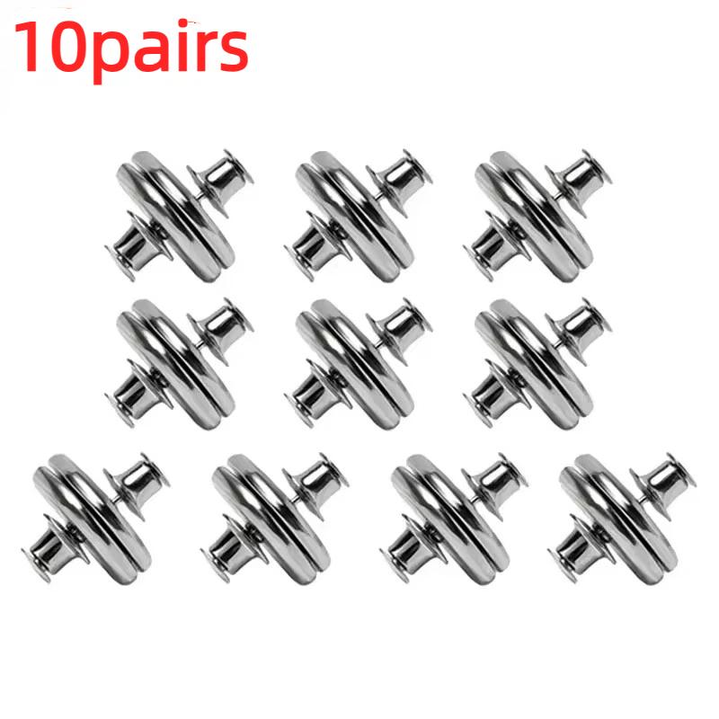 

10Pairs Curtain Magnetic Button Nail Free Detachable Window Curtain Close Magnet Buckle Adjustment Curtain Clip Accessories 10 Pairs