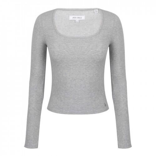 Jack Wills Womens/Ladies Plain Square Neck Fitted Long-Sleeved T-Shirt