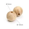 50 Pieces Wooden Beads Wood Craft Balls Handmade Circular Bead Loose Spacer for Tiered