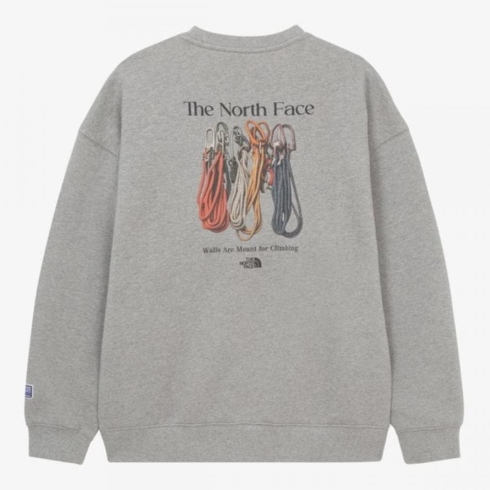

The North Face Nm5mr55b Men S Carabiner SweatShirt Melange Grey MELANGE GREY/090
