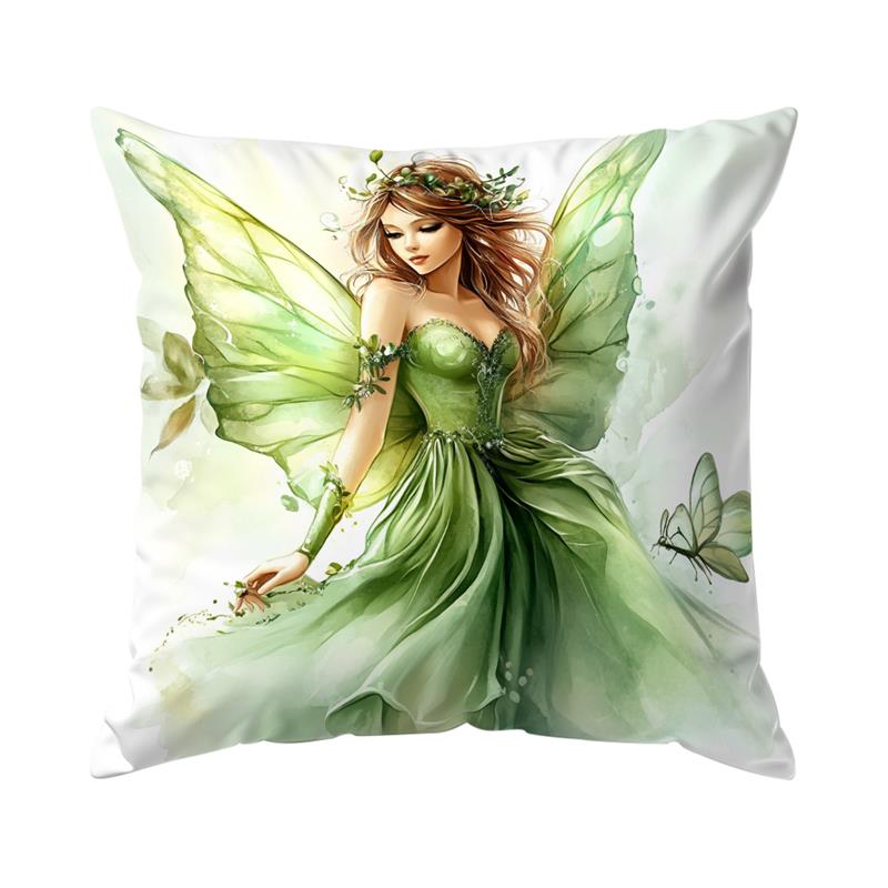 1Pc Green Elf Pillow Cover For Home Living Room Bedroom Sofa Office Decorative Pillowcase Soft Throw Pillows 45X45Cm