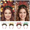 Sequin 2026 Happy New Year Headband Cute Christmas Headpiece New Year Decorative Headdress Cosplay