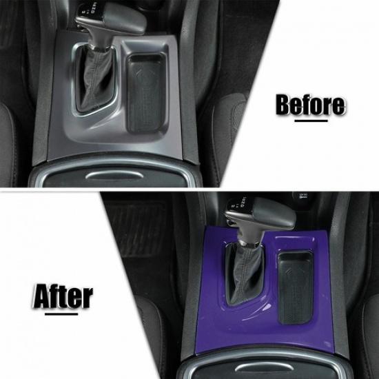 Central Gear Shift Panel Cover Trim Accessories For Dodge Charger 2015+ Purple