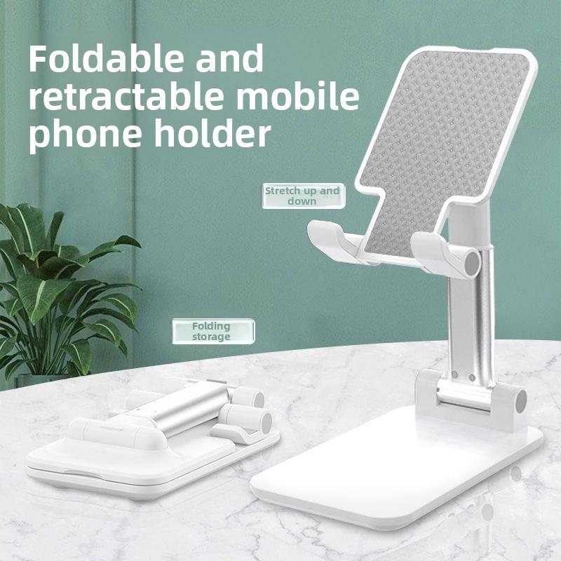 Foldable Plastic Rotating 360-degree Mobile Phone and Tablet Stand. Multi-angle Portable Folding Desktop Aluminum Stand.