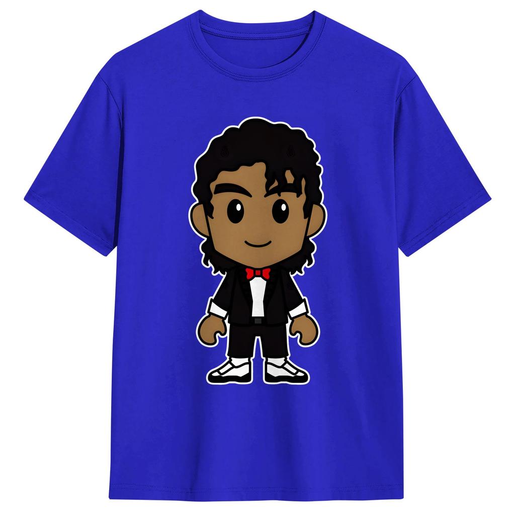 MMichael JJackson Chibi MJ Billie TShirt Harajuku T Shirts Short Sleeve Y2K Basic Tops Summer Cotton Plus Size Top Tees